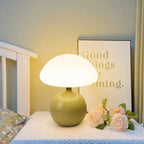 Mushroom Table Lamp Ceramic Base 3-Color Light