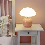 Mushroom Table Lamp Ceramic Base 3-Color Light