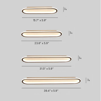 Oval LED Flush Mount Minimalist Ceiling Light