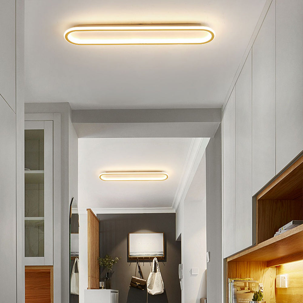 Oval LED Flush Mount Minimalist Ceiling Light