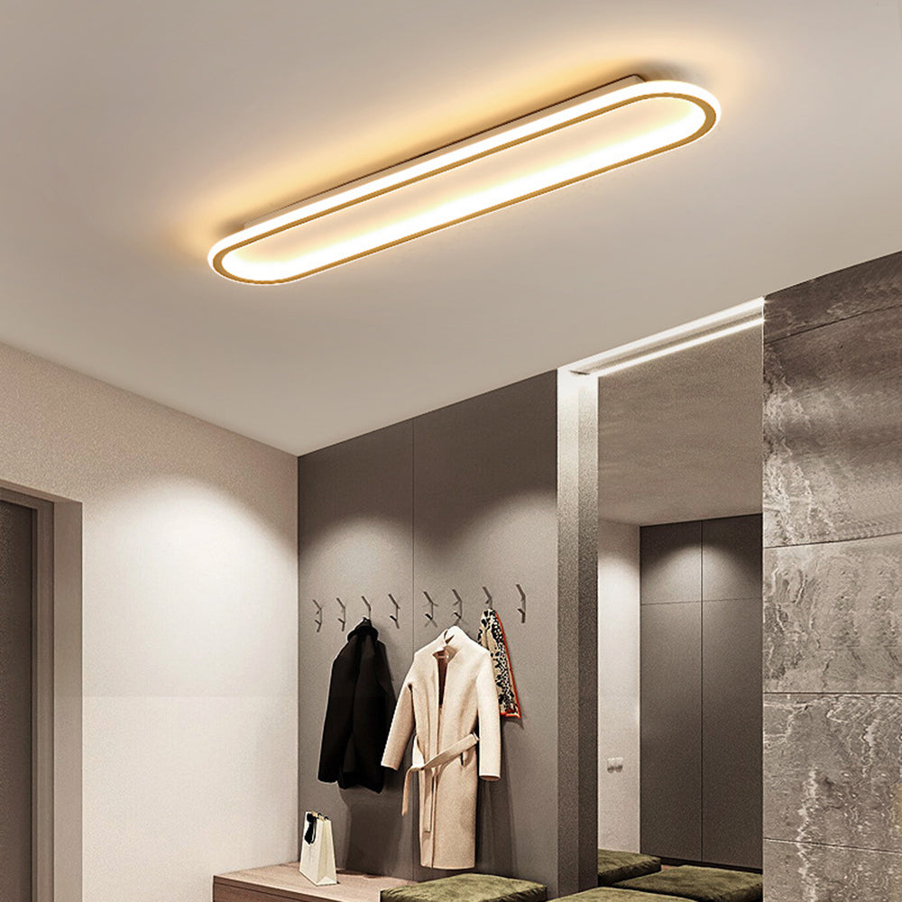 Oval LED Flush Mount Minimalist Ceiling Light