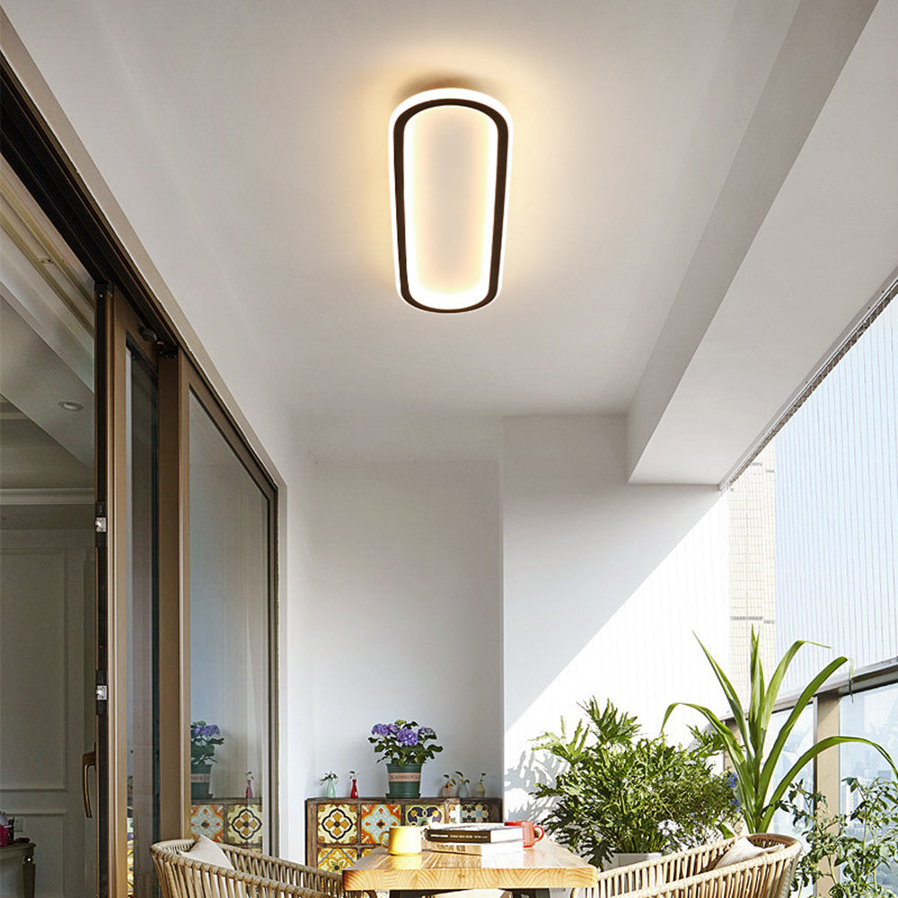Oval LED Flush Mount Minimalist Ceiling Light