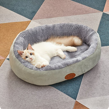 Oval Pet Bed with Bolstered Rim