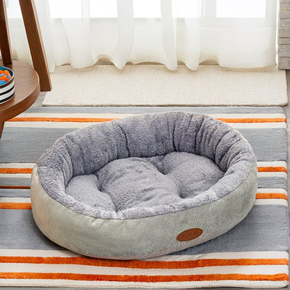 Oval Pet Bed with Bolstered Rim