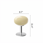 Pastel Glass Mushroom Table Lamp Chrome Base Retro Dimmable