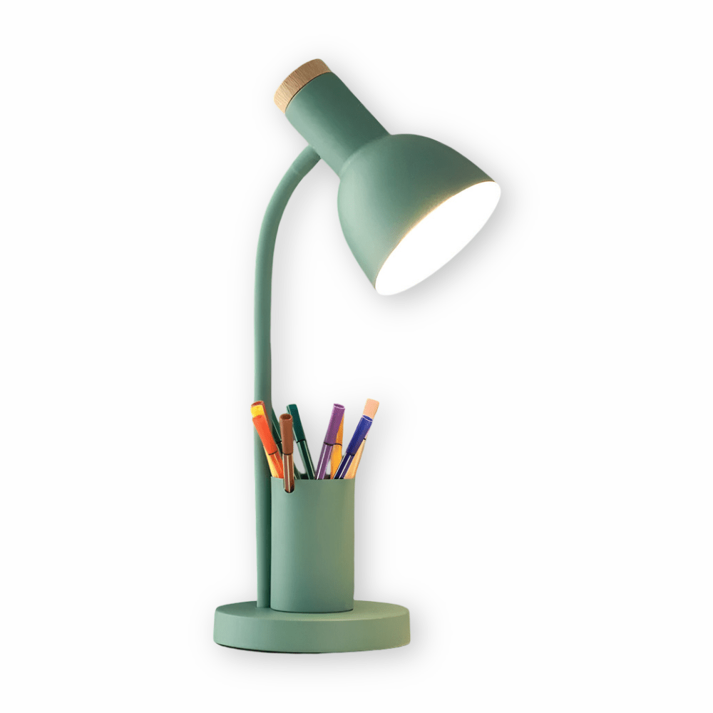 Pen Holder and Phone Stand Flexible Arm Desk Lamp