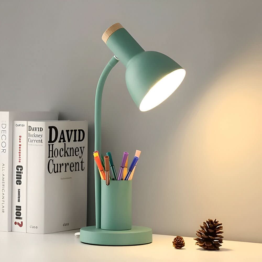 Pen Holder and Phone Stand Flexible Arm Desk Lamp