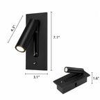Recessed Fold-Out Adjustable Reading LED Wall Sconce