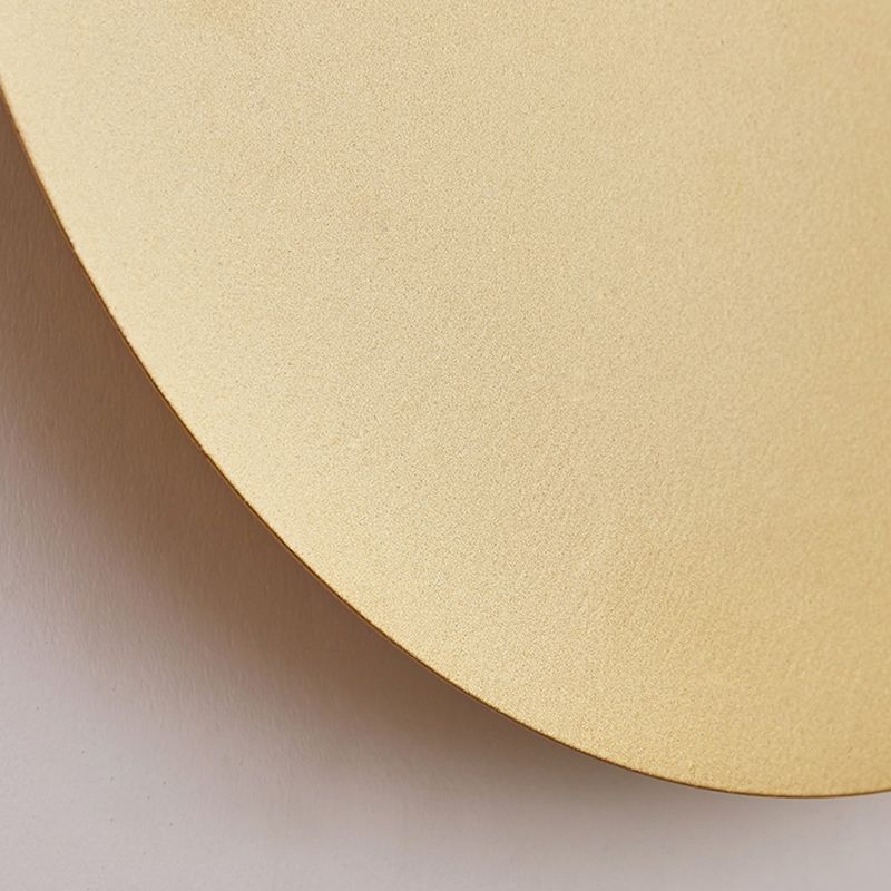 Round LED Wall Sconce Minimalist Backlit Halo Metal Disc