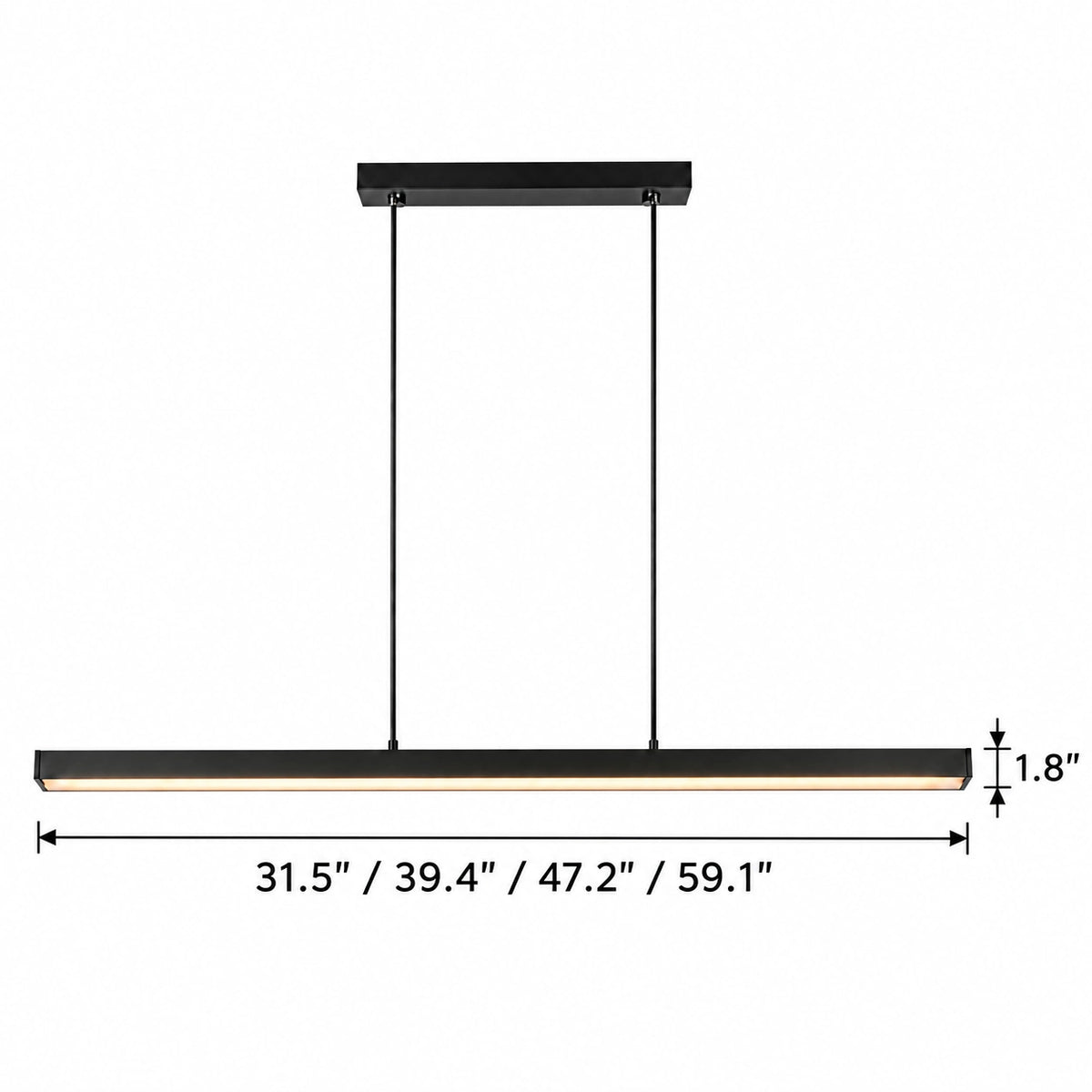 Slim Linear Modern Minimalist LED Pendant Light