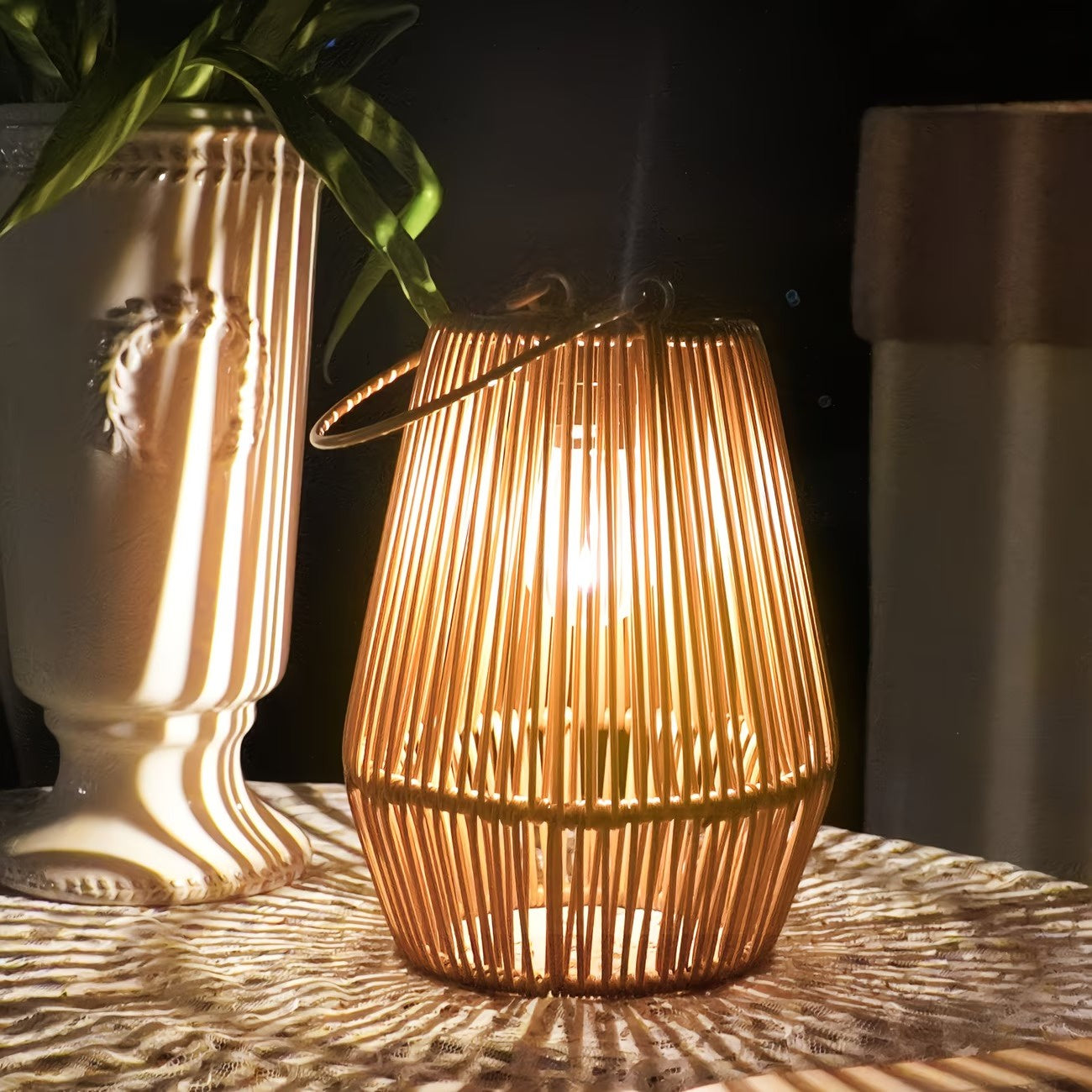 Solar-Powered Lantern with Handle