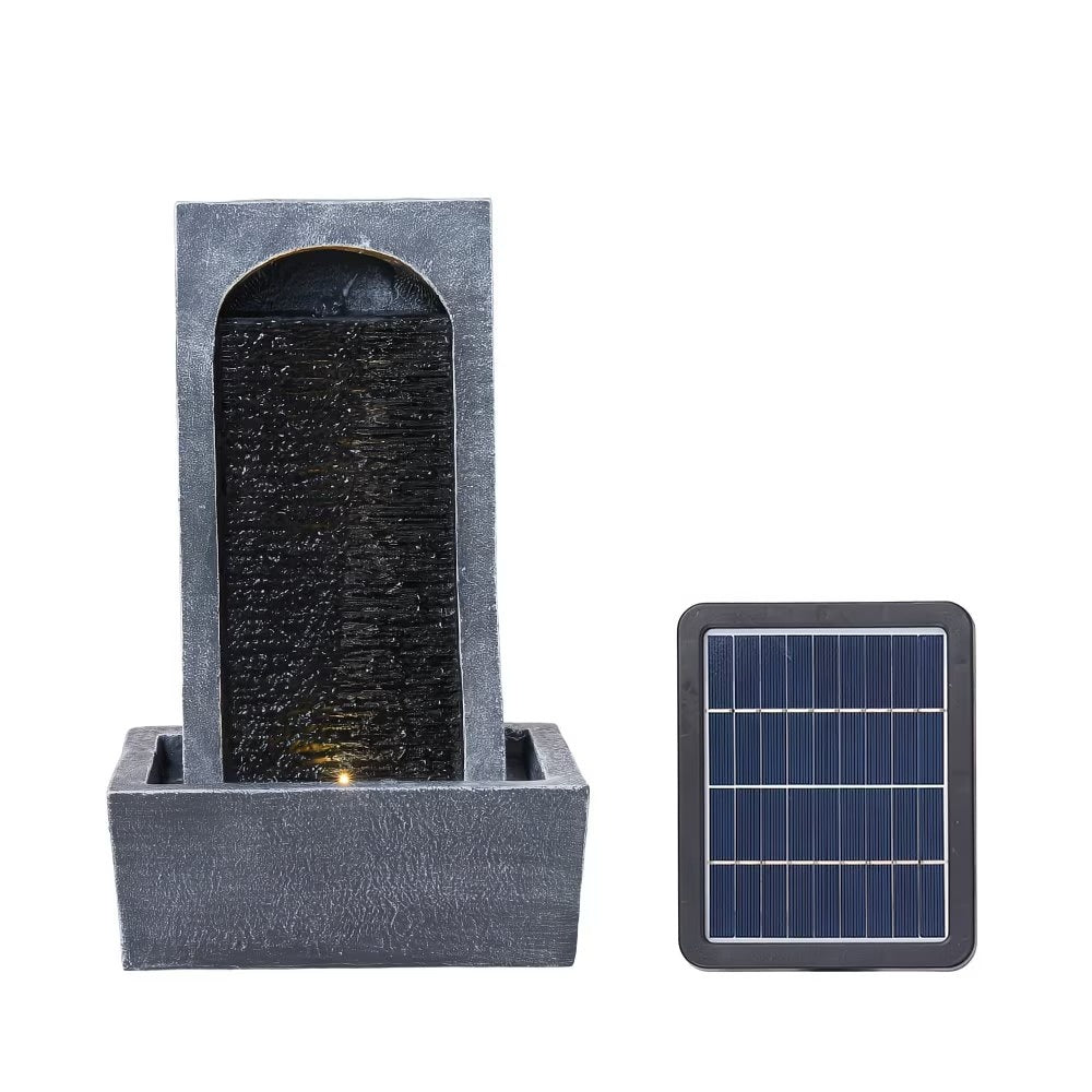 Solar-Powered Outdoor Fountain with Solar Panel