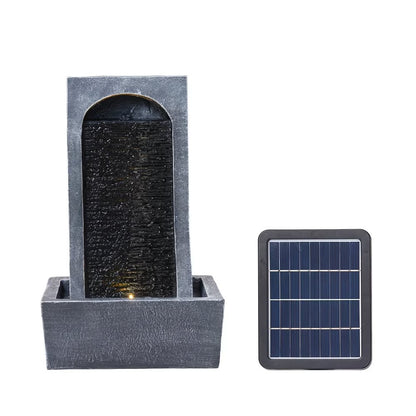 Solar-Powered Outdoor Fountain with Solar Panel
