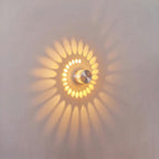 Spiral LED Wall Sconce Small Aluminum Accent Light