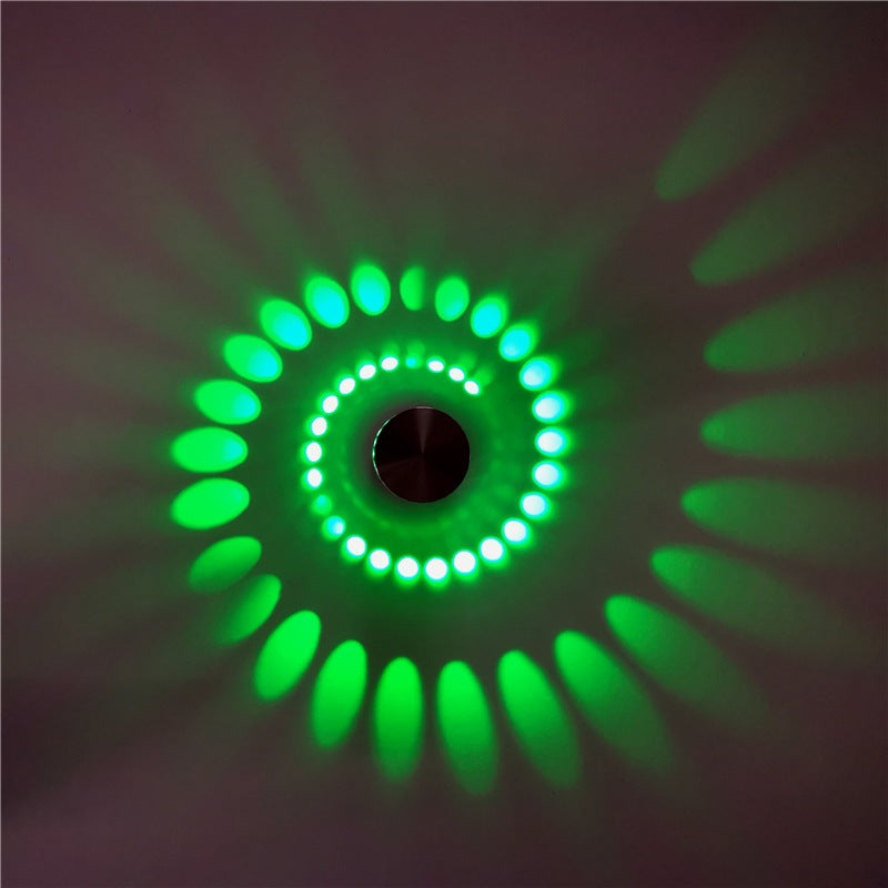 Spiral LED Wall Sconce Small Aluminum Accent Light