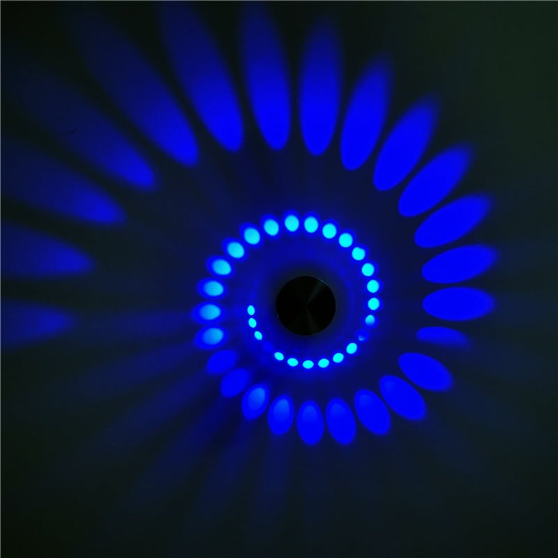 Spiral LED Wall Sconce Small Aluminum Accent Light