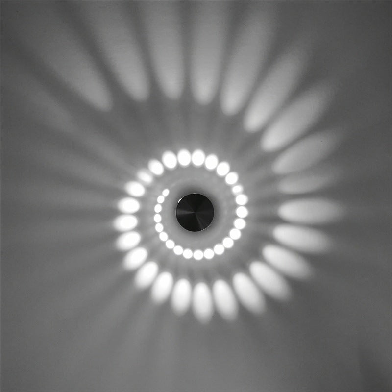 Spiral LED Wall Sconce Small Aluminum Accent Light