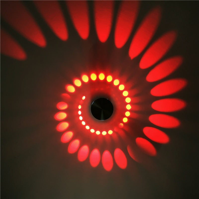 Spiral LED Wall Sconce Small Aluminum Accent Light