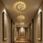 Spiral LED Wall Sconce Small Aluminum Accent Light