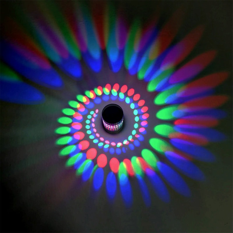 Spiral LED Wall Sconce Small Aluminum Accent Light