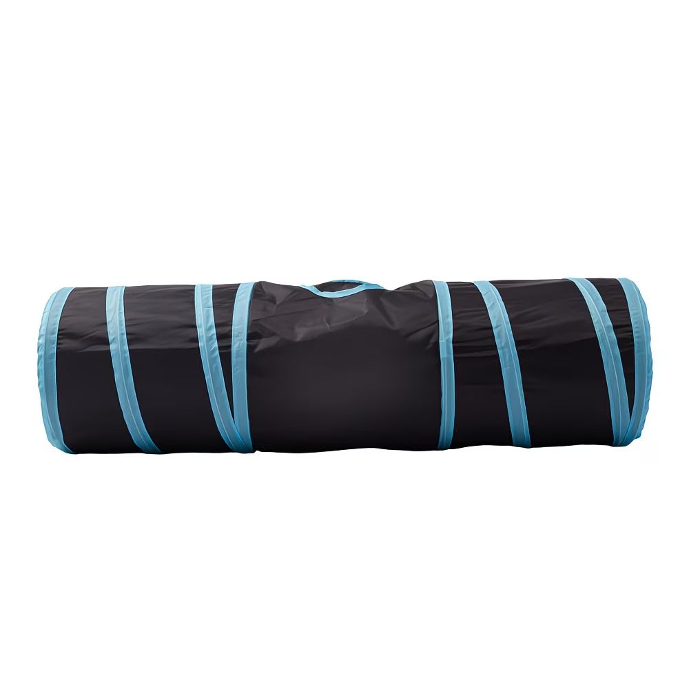 Three-Way Pet Tunnel with Hanging Toy Ball