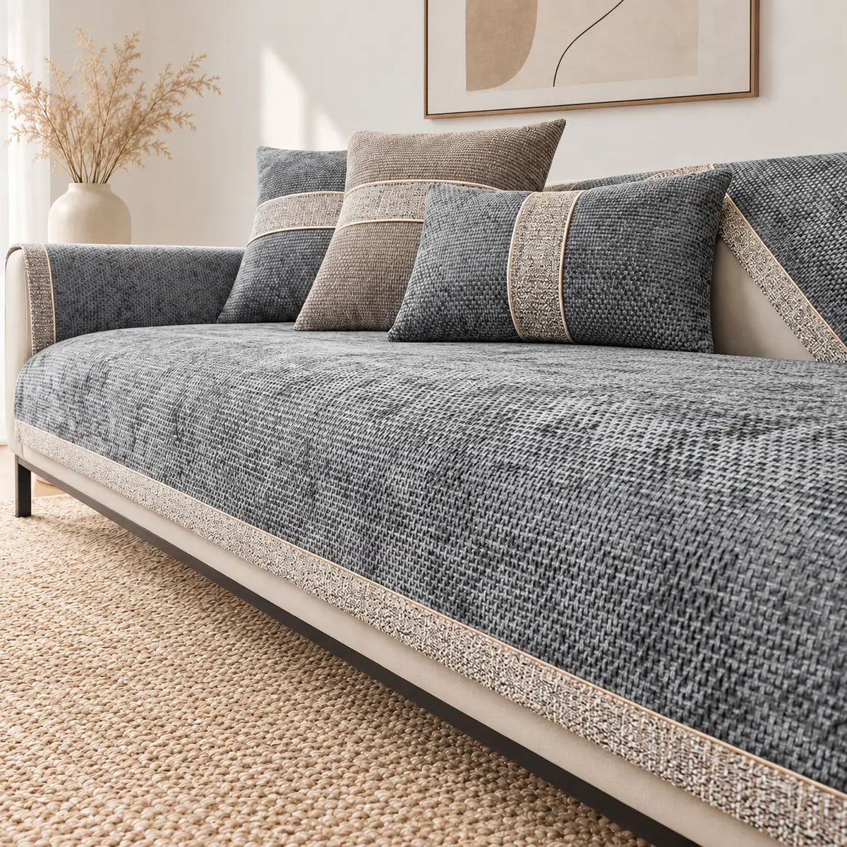 Tove | Soft Chenille Anti-Slip Sofa Cover