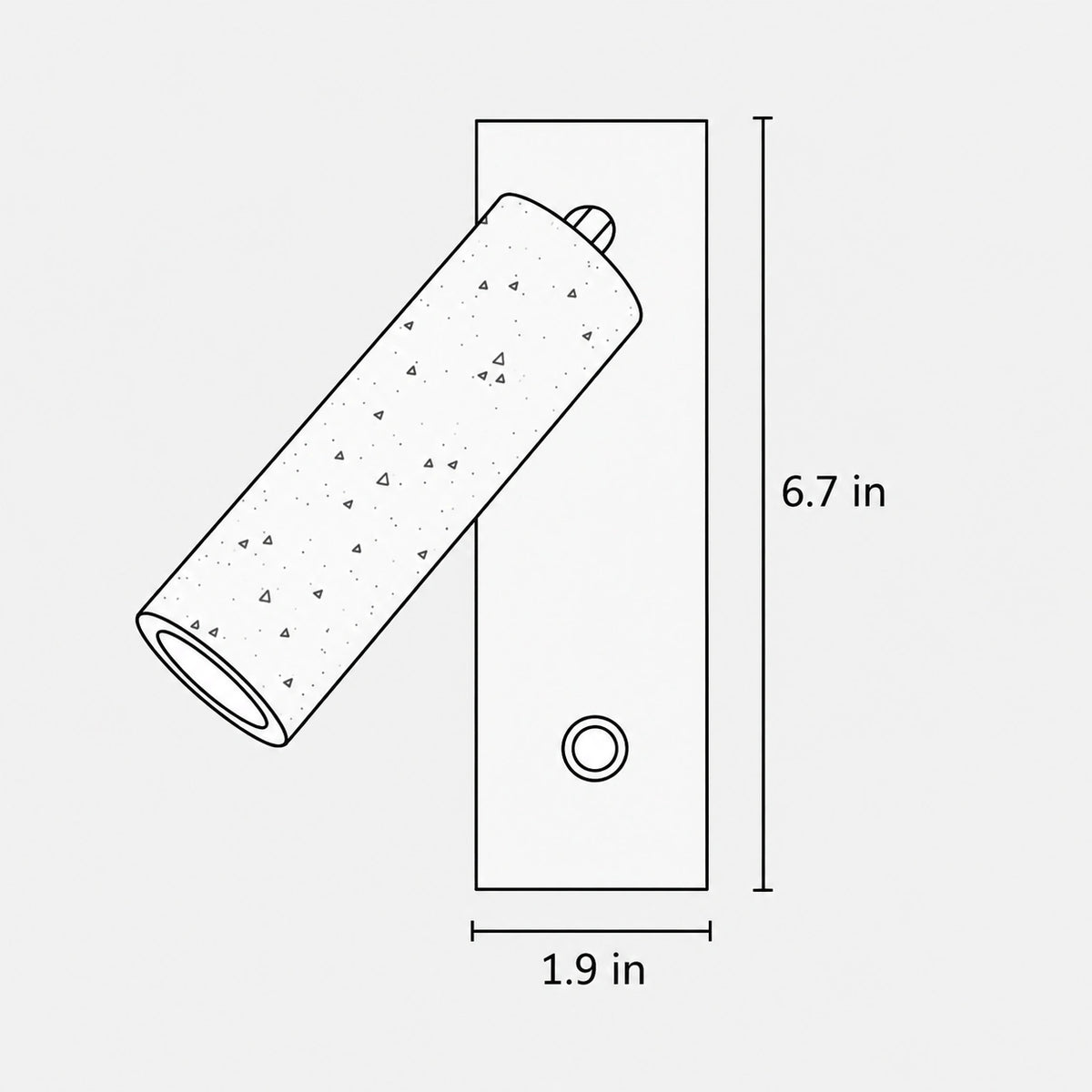 Travertine Cylinder Spot Reading LED Wall Sconce