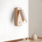 Travertine Cylinder Spot Reading LED Wall Sconce