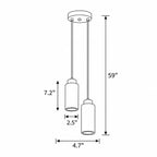Travertine Cylinder Wood Accent Japandi Pendant Light