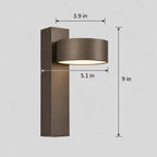 Travertine Wood Adjustable Tilting Japandi LED Wall Sconce