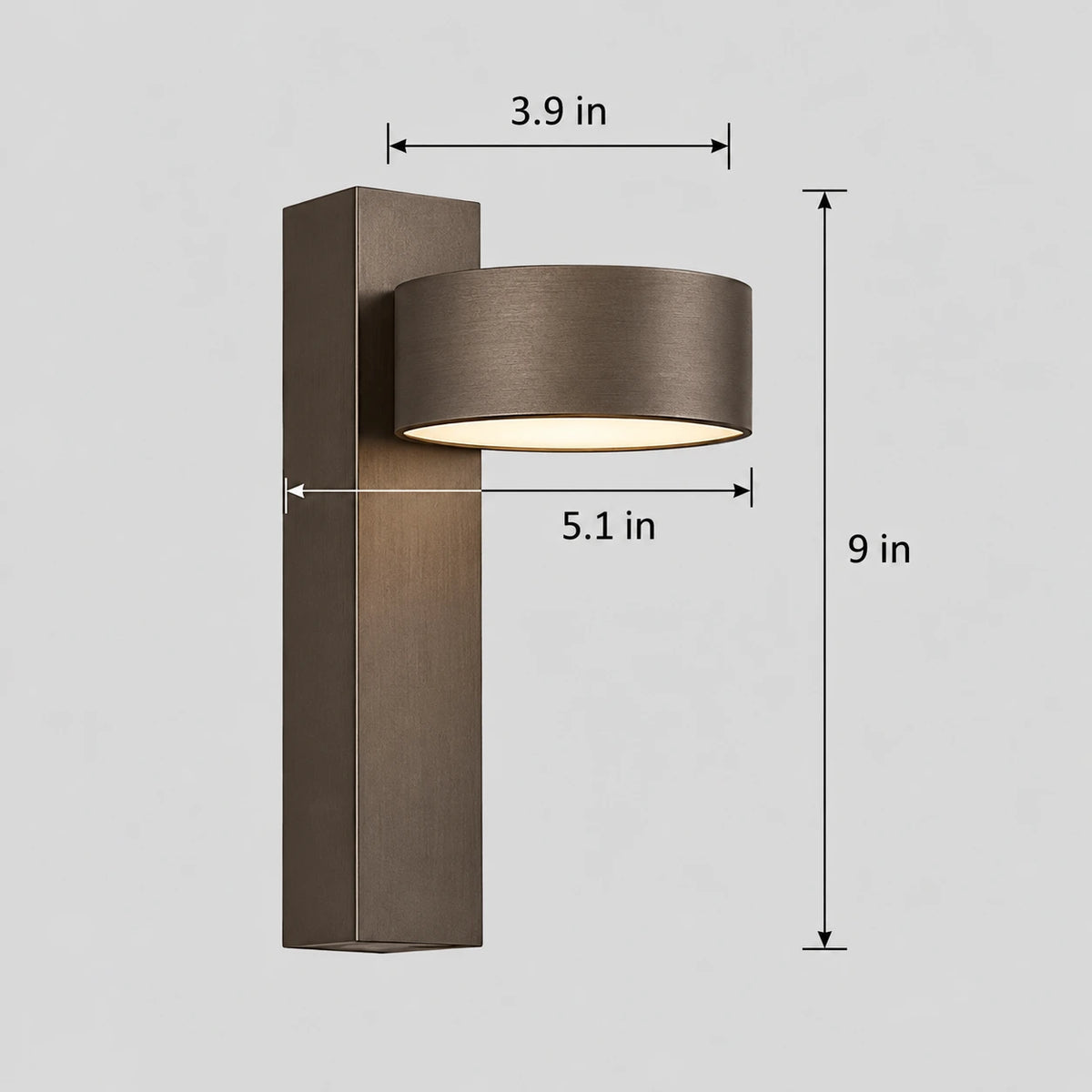 Travertine Wood Adjustable Tilting Japandi LED Wall Sconce