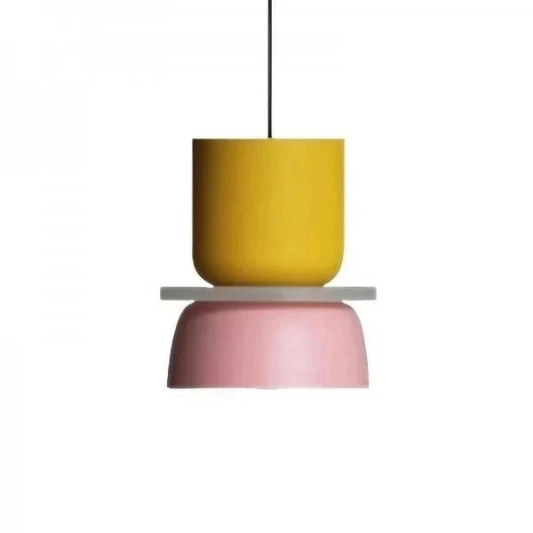 Two Tone Color Block Macaron Scandinavian Pendant Light
