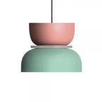 Two Tone Color Block Macaron Scandinavian Pendant Light