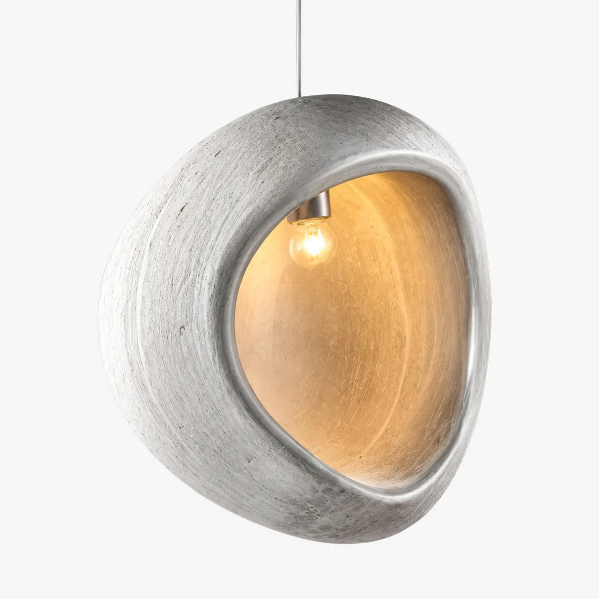 Wabi Sabi Open Shell Textured Resin Pendant Light