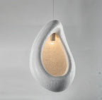 Wabi Sabi Open Shell Textured Resin Pendant Light