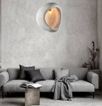 Wabi Sabi Open Shell Textured Resin Pendant Light