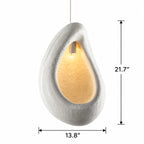 Wabi Sabi Open Shell Textured Resin Pendant Light