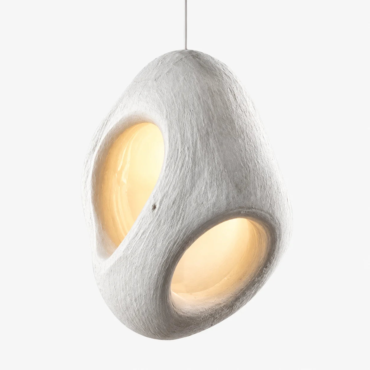 Wabi Sabi Organic Cutout Textured Resin Pendant Light