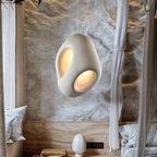 Wabi Sabi Organic Cutout Textured Resin Pendant Light