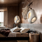 Wabi Sabi Organic Cutout Textured Resin Pendant Light