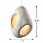 Wabi Sabi Organic Cutout Textured Resin Pendant Light
