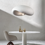 Wabi Sabi Pebble Shape Textured Resin Pendant Light