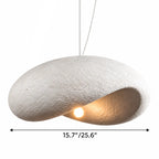 Wabi Sabi Pebble Shape Textured Resin Pendant Light