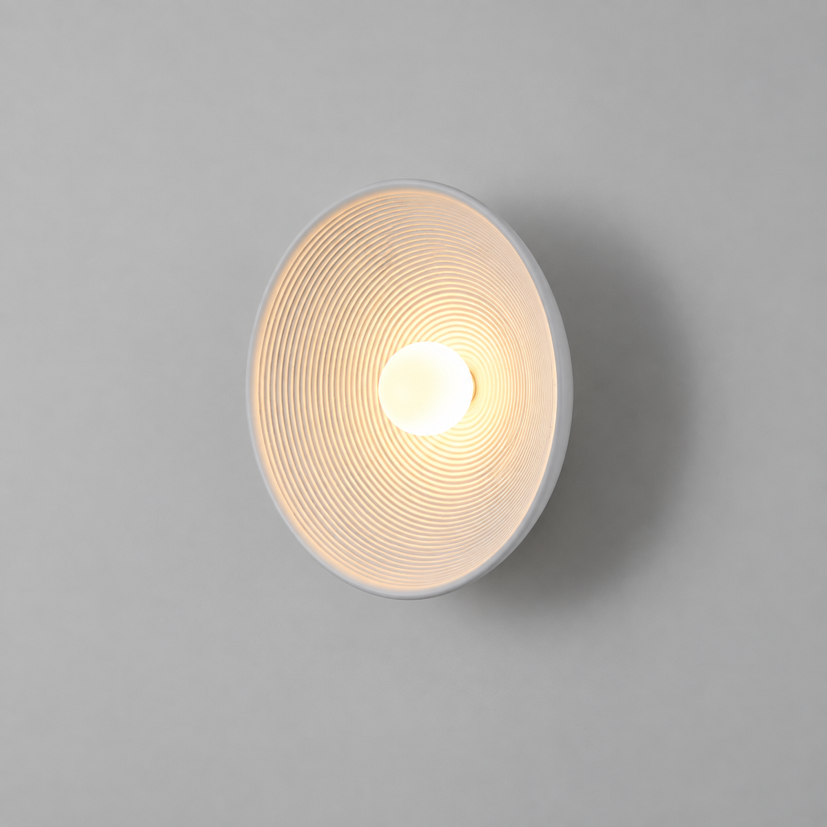 Wabi Sabi Round Wall Sconce Plaster Look Textured Shade