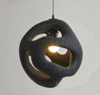 Wabi Sabi Sculptural Openwork Textured Resin Pendant Light