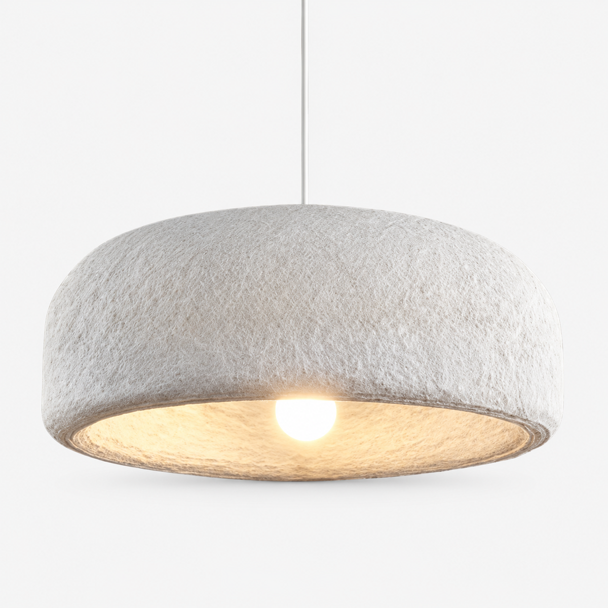 Wabi Sabi Textured Resin Dome Minimalist Pendant Light