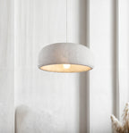 Wabi Sabi Textured Resin Dome Minimalist Pendant Light