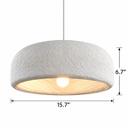 Wabi Sabi Textured Resin Dome Minimalist Pendant Light