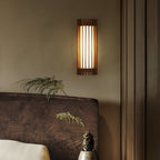 Wood Slat LED Wall Sconce Japandi Modern