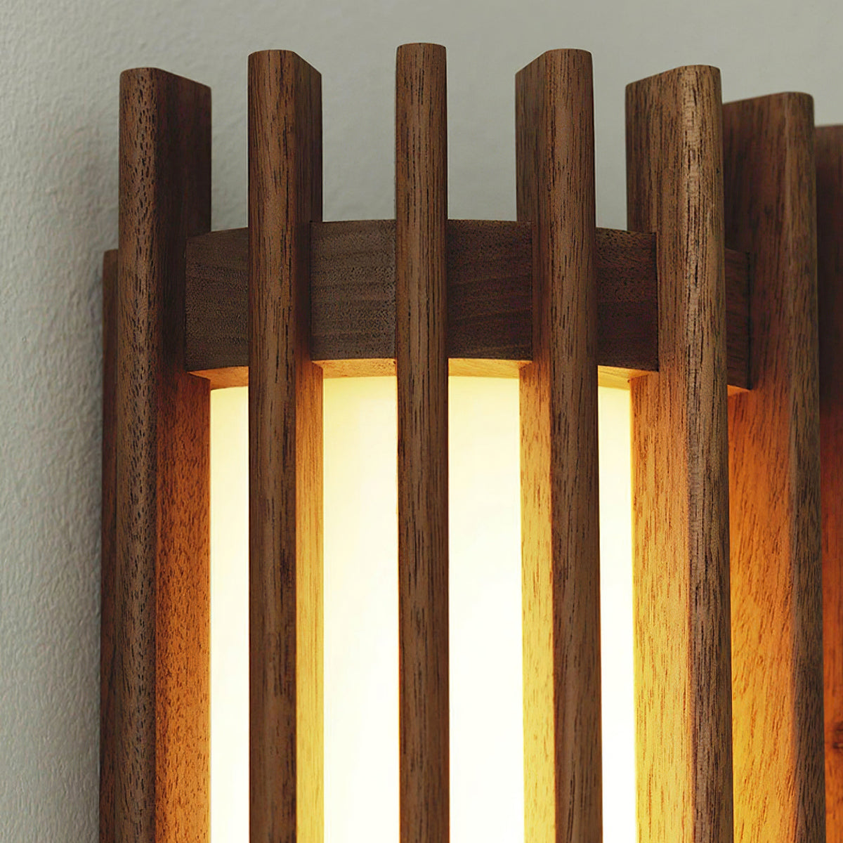 Wood Slat LED Wall Sconce Japandi Modern